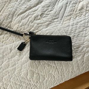 Black Coach small carry wristlet.New- no tags!